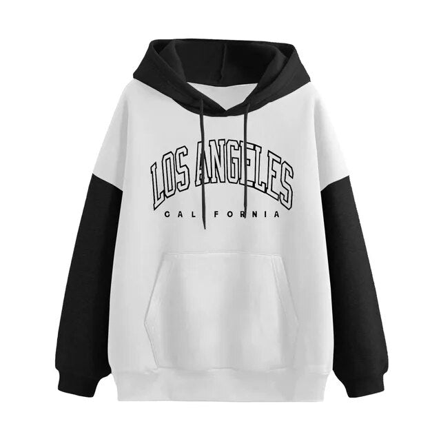 Sweatshirt à Capuche Court pour Femmes avec Manches Longues