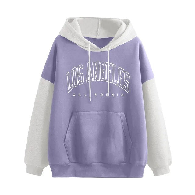 Sweat à capuche court pour femmes avec manches longues