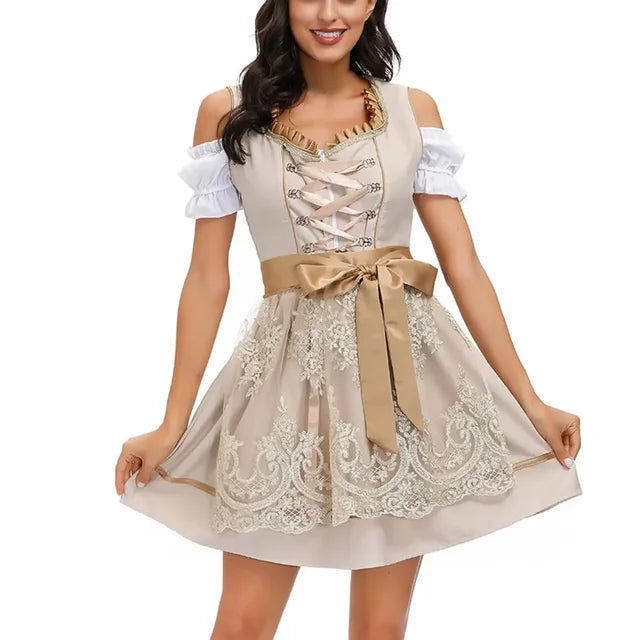 Robe Dirndl Mini Oktoberfest pour Femmes