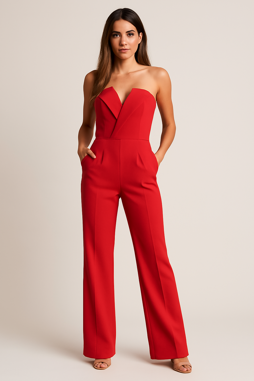 Madison | Combinaison à Décolleté en V et Jambes Amples