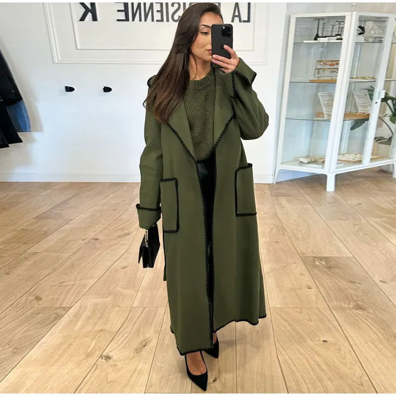 Manteau pour femmes avec col revers et poches
