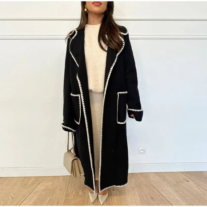 Manteau pour femmes avec col revers et poches