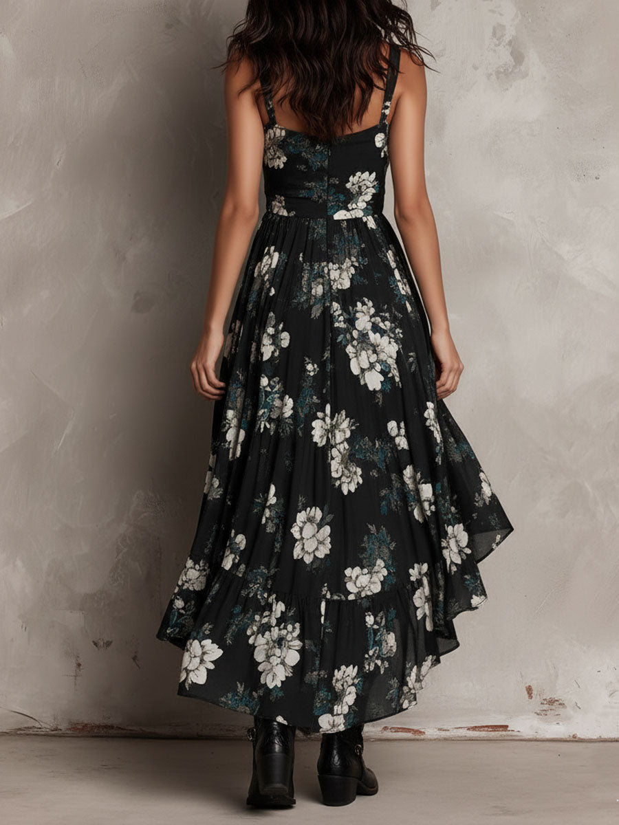 Eleonora | Robe maxi bohème sans bretelles avec imprimé floral