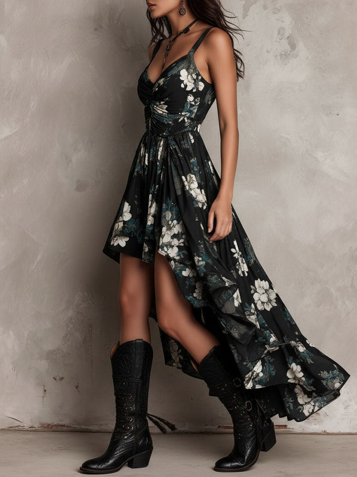 Eleonora | Robe maxi bohème sans bretelles avec imprimé floral