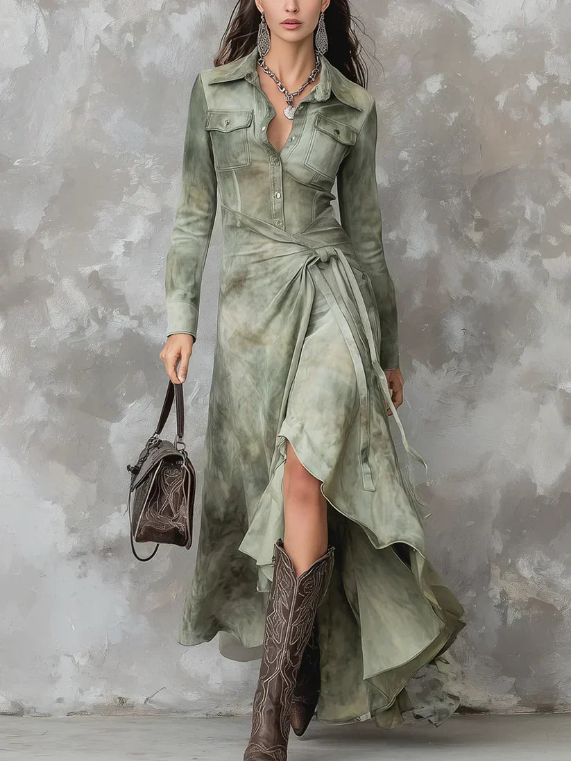 Mia | Robe maxi élégante avec drapé