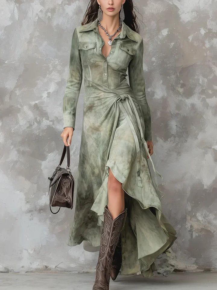 Mia | Robe maxi élégante avec drapé
