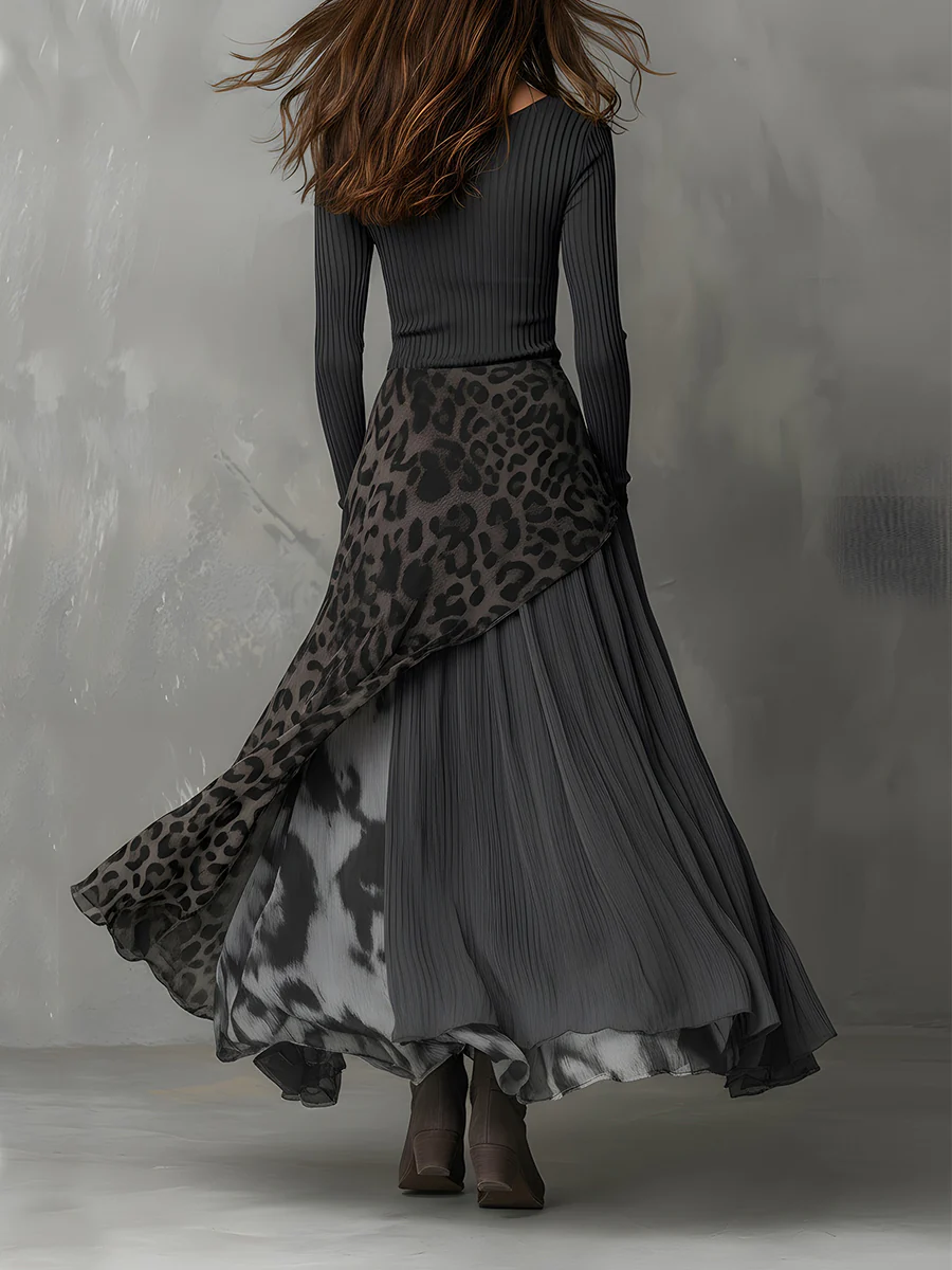 Johanna | Robe maxi décontractée à motif léopard pour femmes