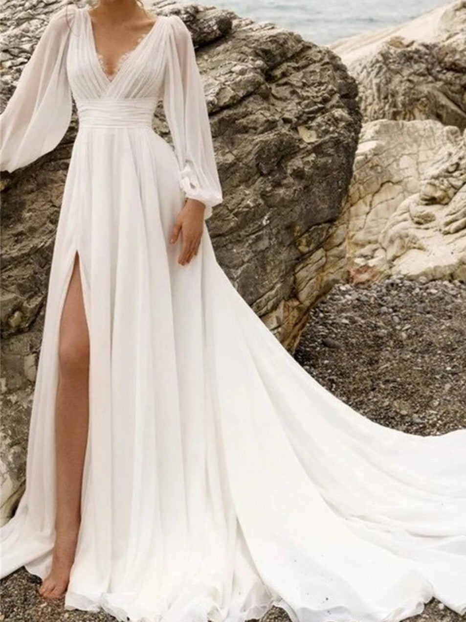 Zaira | Robe Maxi à Manches Longues Boho