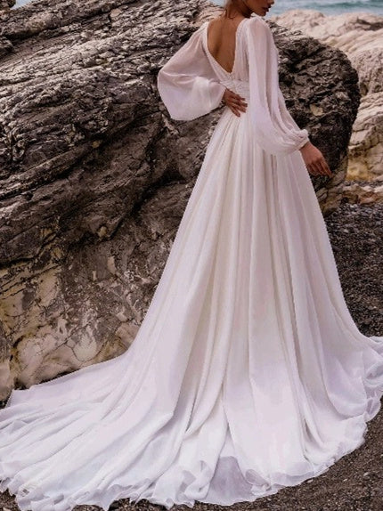 Zaira | Robe Maxi à Manches Longues Boho