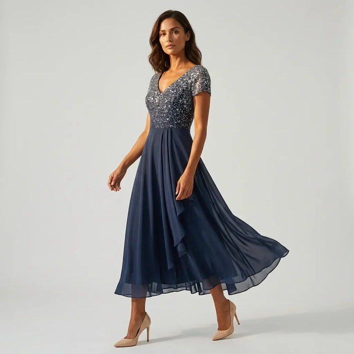Emma | Robe Maxi Élégante Cintrée pour Femme Invité de Mariage