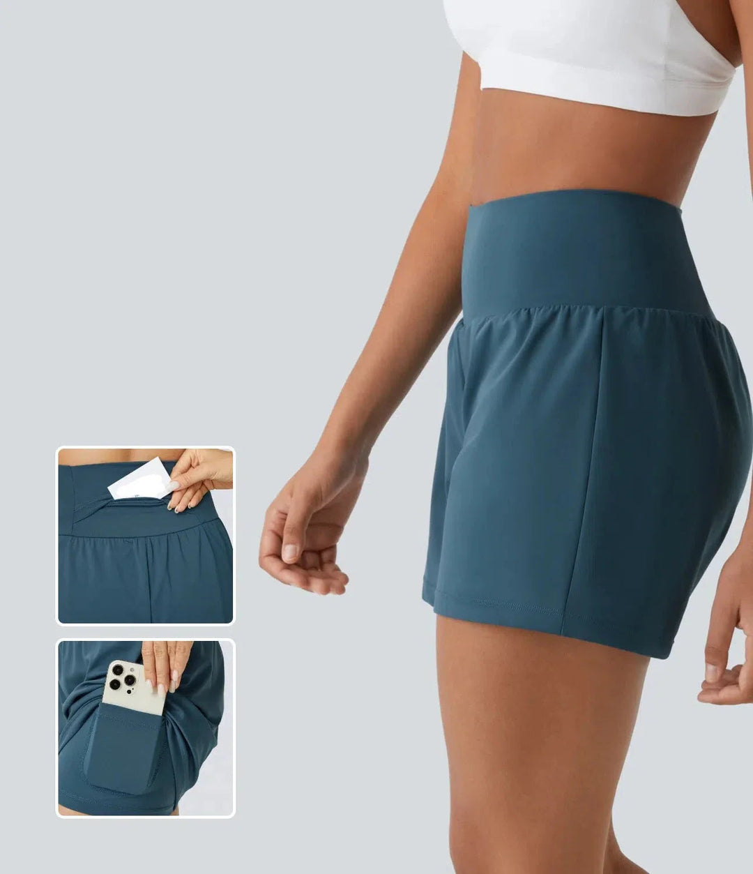 Jorvex | Shorts de Yoga 2-en-1 Flexibles pour Femmes Été