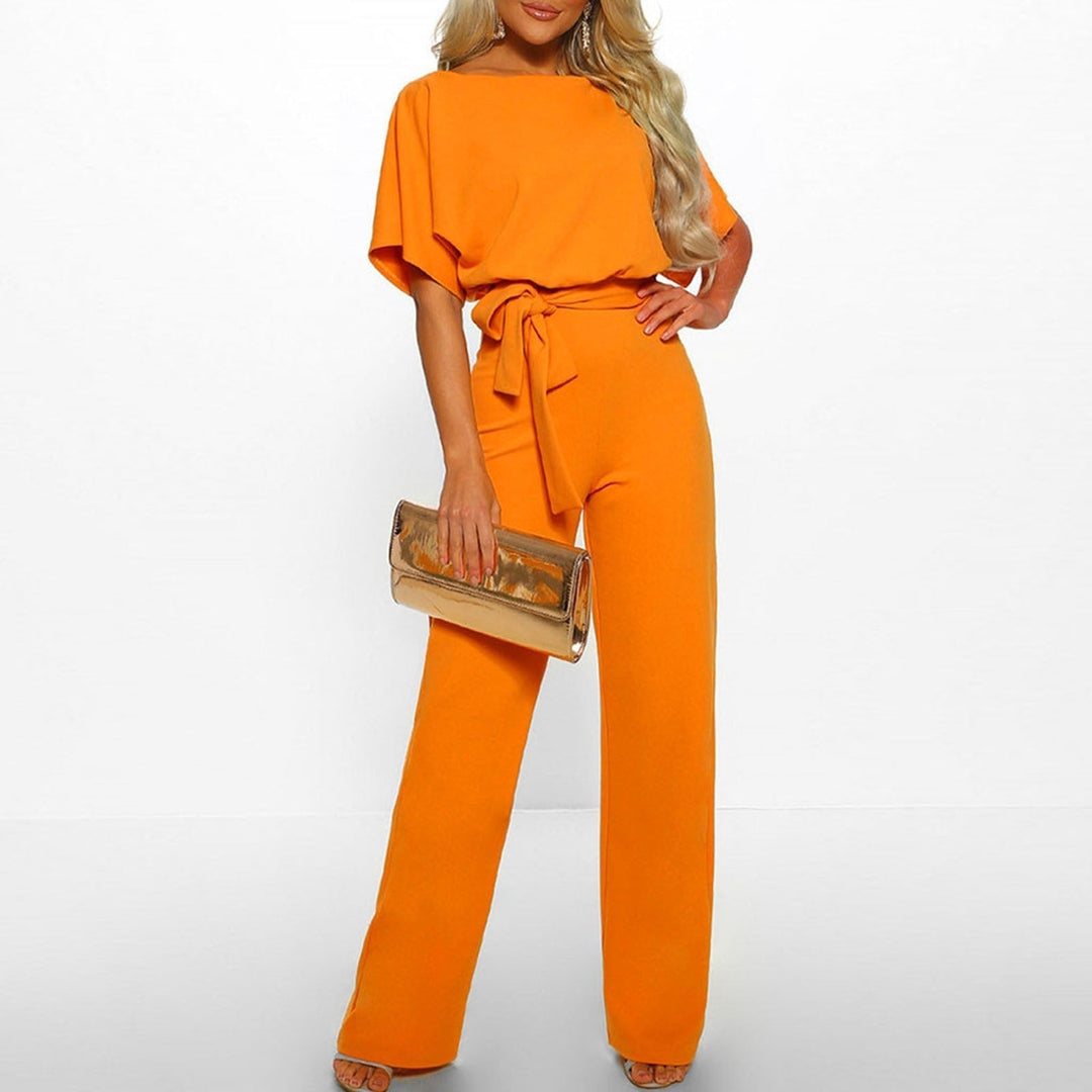 Combinaison Femme Elianne avec jambe large et lacet à la taille