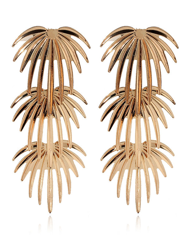 Boucles d'oreilles pendantes géométriques couleur unie