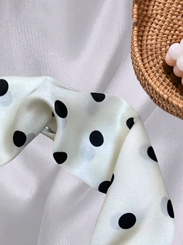 Écharpe à pois, à empiècements