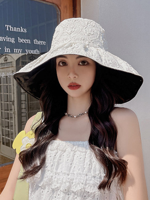 Chapeau de pêcheur floral anti-UV simple, chapeau de soleil