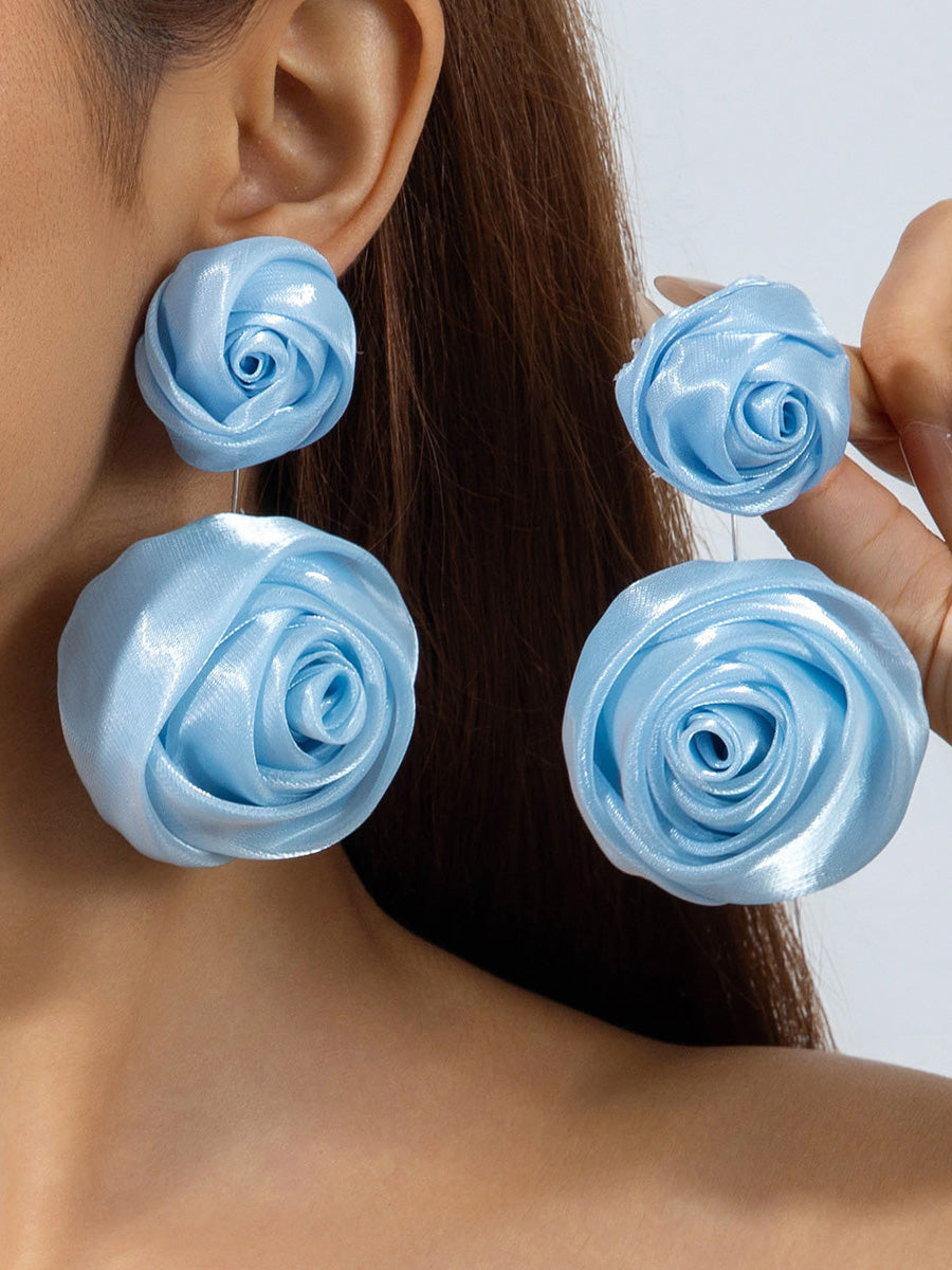 Boucles d'oreilles pendantes en forme de fleur