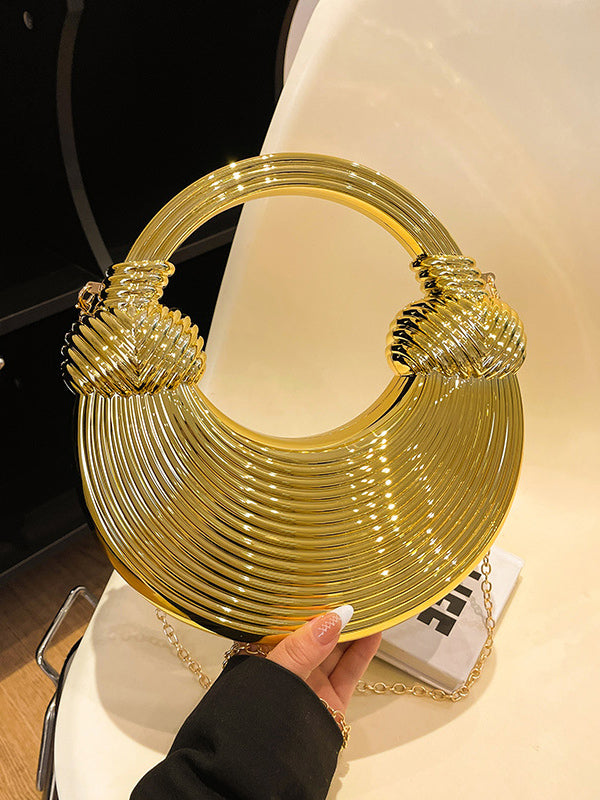 Sac géométrique brillant à chaîne