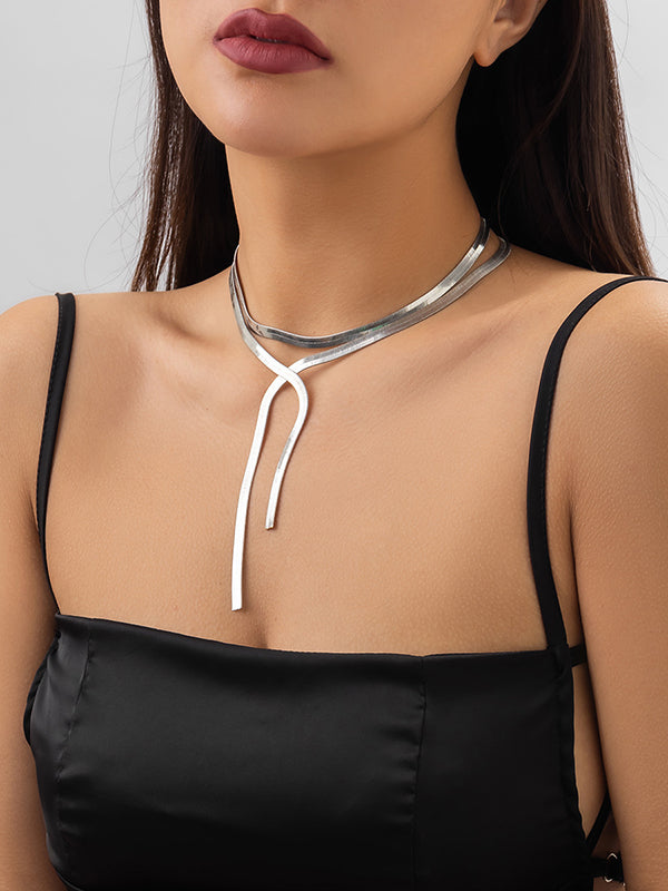 Accessoires de colliers creux de couleur unie