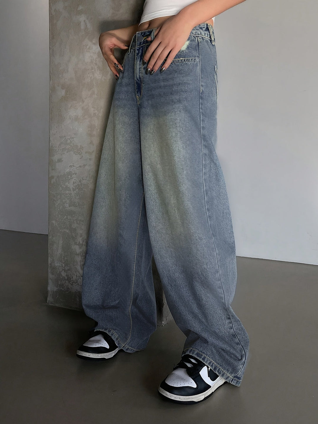 Jeans Baggy Femme | Coupe Ample Avec Taille Haute