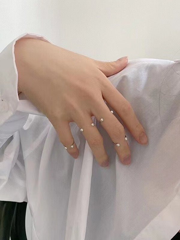Bague de perles Normcore simple, décontractée et chic