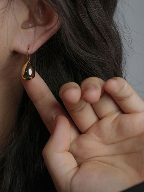 Accessoires de boucles d'oreilles en forme de goutte d'eau géométrique simple