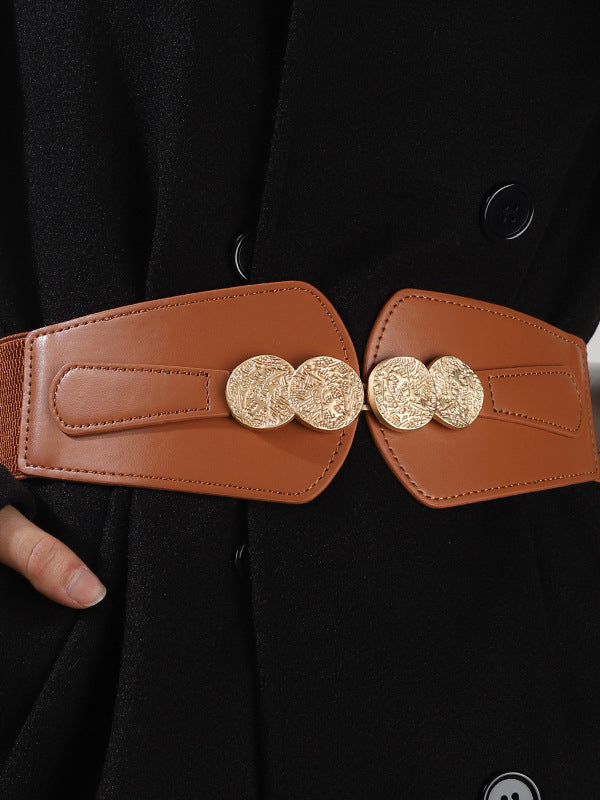Ceinture à taille élastique, à empiècements