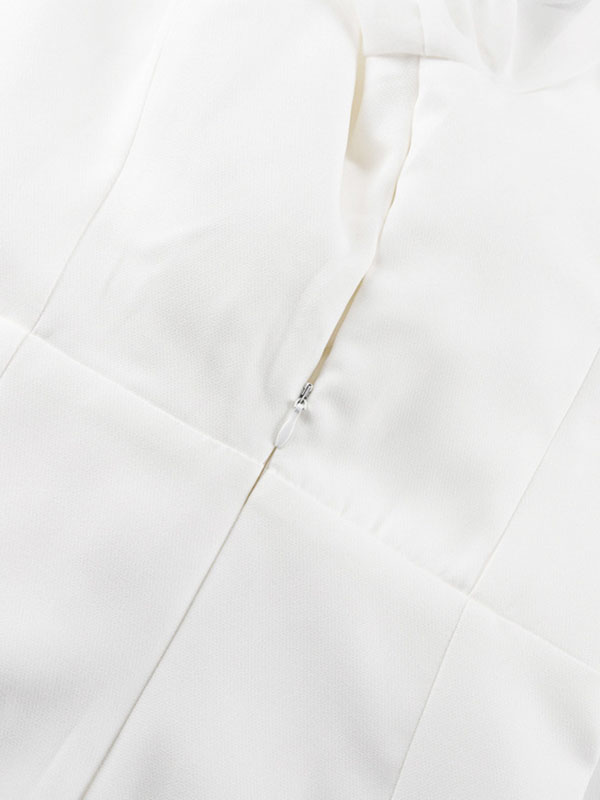 Robe longue plissée transparente à manches évasées, coupe près du corps, en gaze, à empiècements, à col carré, couleur unie