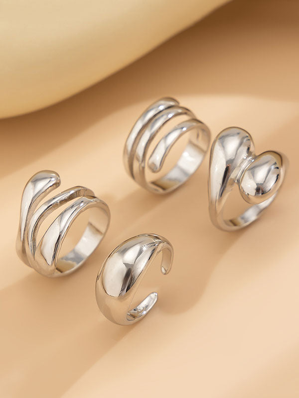 Bague géométrique couleur unie