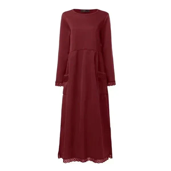SVEA - ROBE LONGUE EN MAILLE AVEC UNE COUPE LÉGÈRE