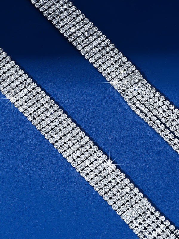 Collier à strass, à pompons