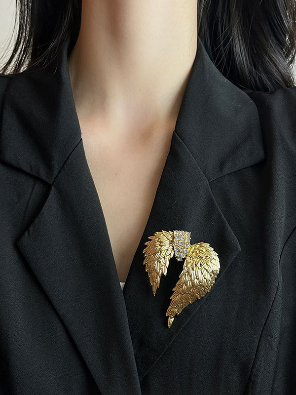 Broche géométrique à strass