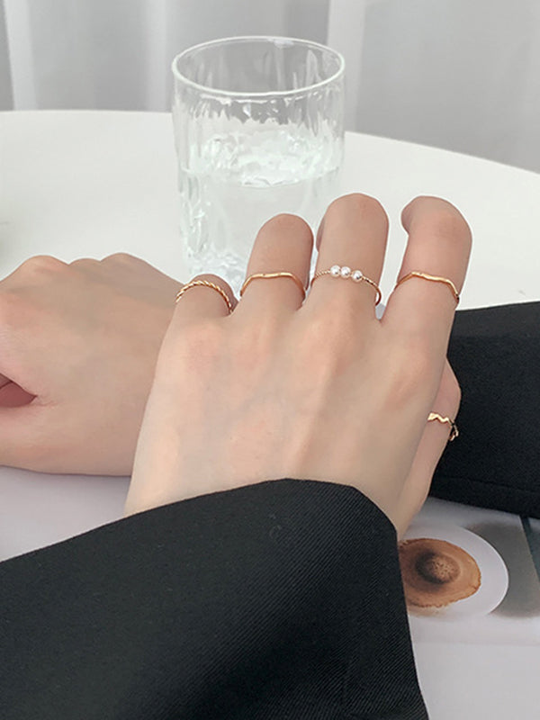 Bague simple décontractée géométrique chic
