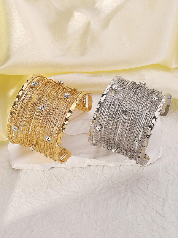 Bracelet géométrique à strass
