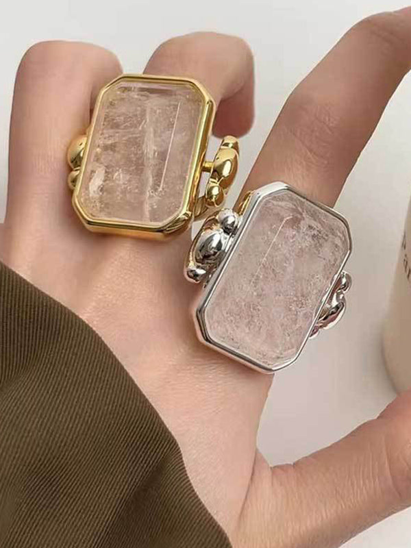 Bague géométrique à empiècements