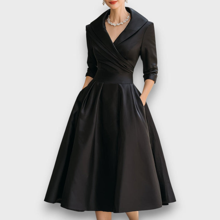 Lina – Robe midi satinée