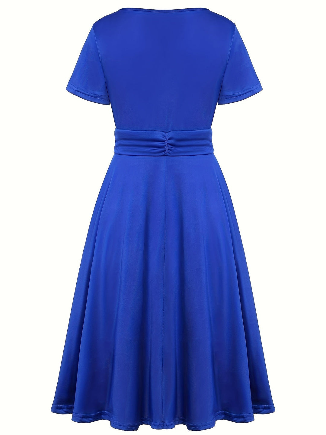 Elisa | Robe midi à encolure en V avec ourlet asymétrique