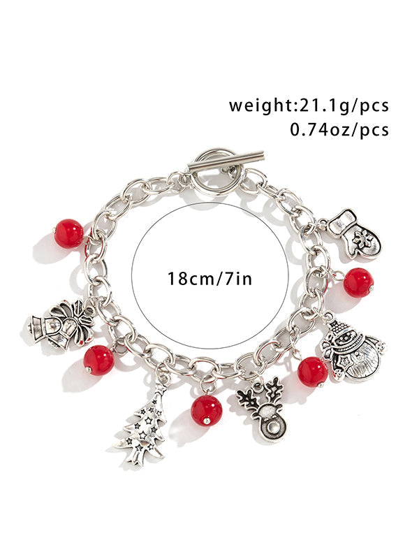 Bracelet géométrique à pompons