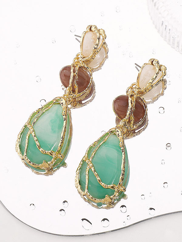 Boucles d'oreilles pendantes géométriques
