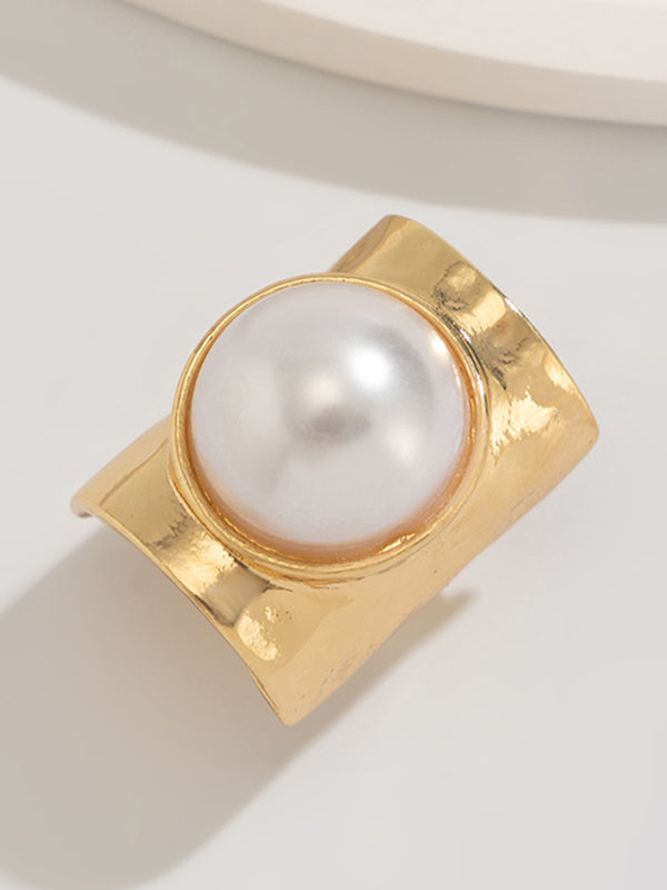 Bague géométrique brillante