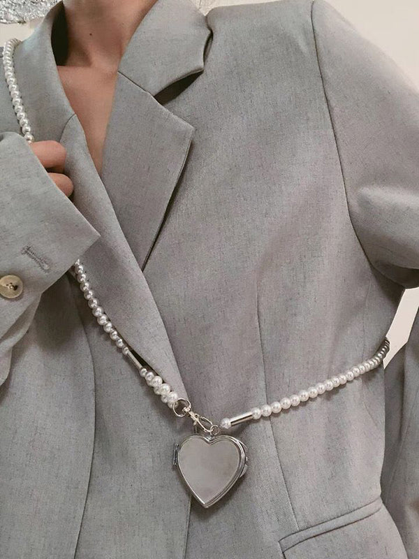 Accessoires de chaîne de taille brillants en forme de cœur perlé