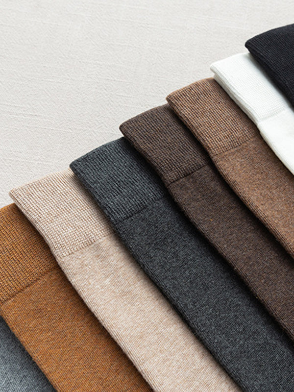 Chaussettes décontractées chaudes couleur unie
