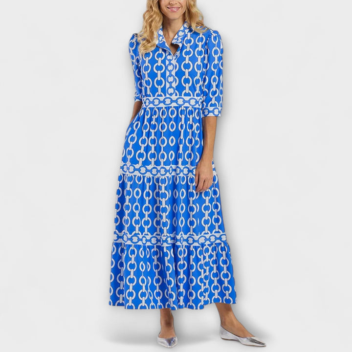 Loradia – Robe midi avec imprimé chaîne