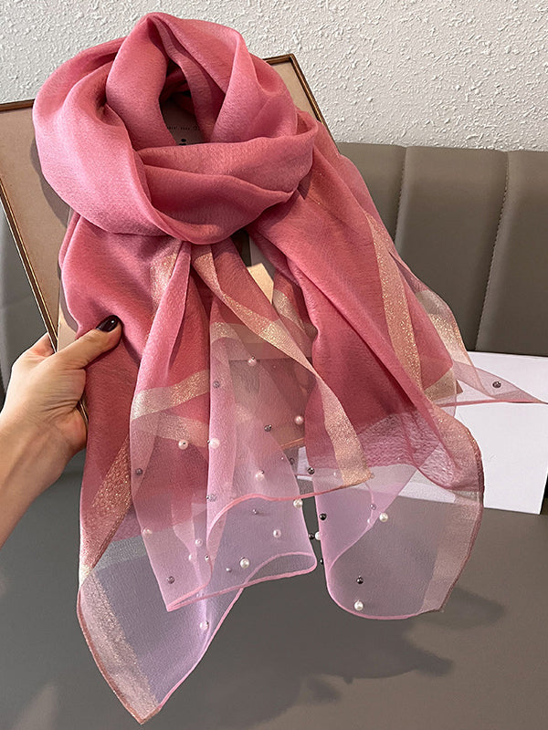 Écharpe perlée transparente anti-UV