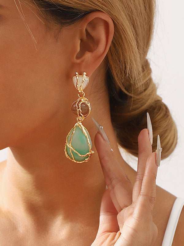 Boucles d'oreilles pendantes géométriques