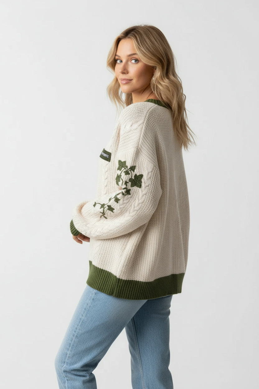 Viola | Pull en tricot pour femmes avec broderie