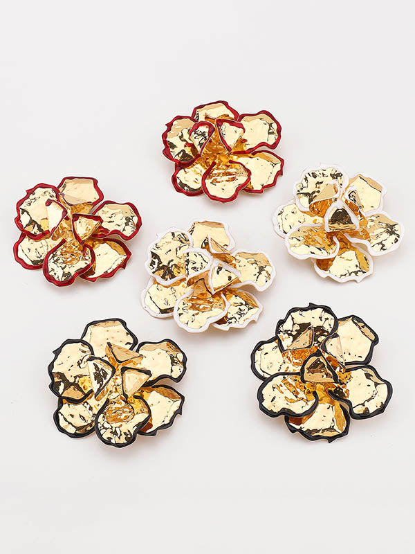 Boucles d'oreilles pendantes en forme de fleur