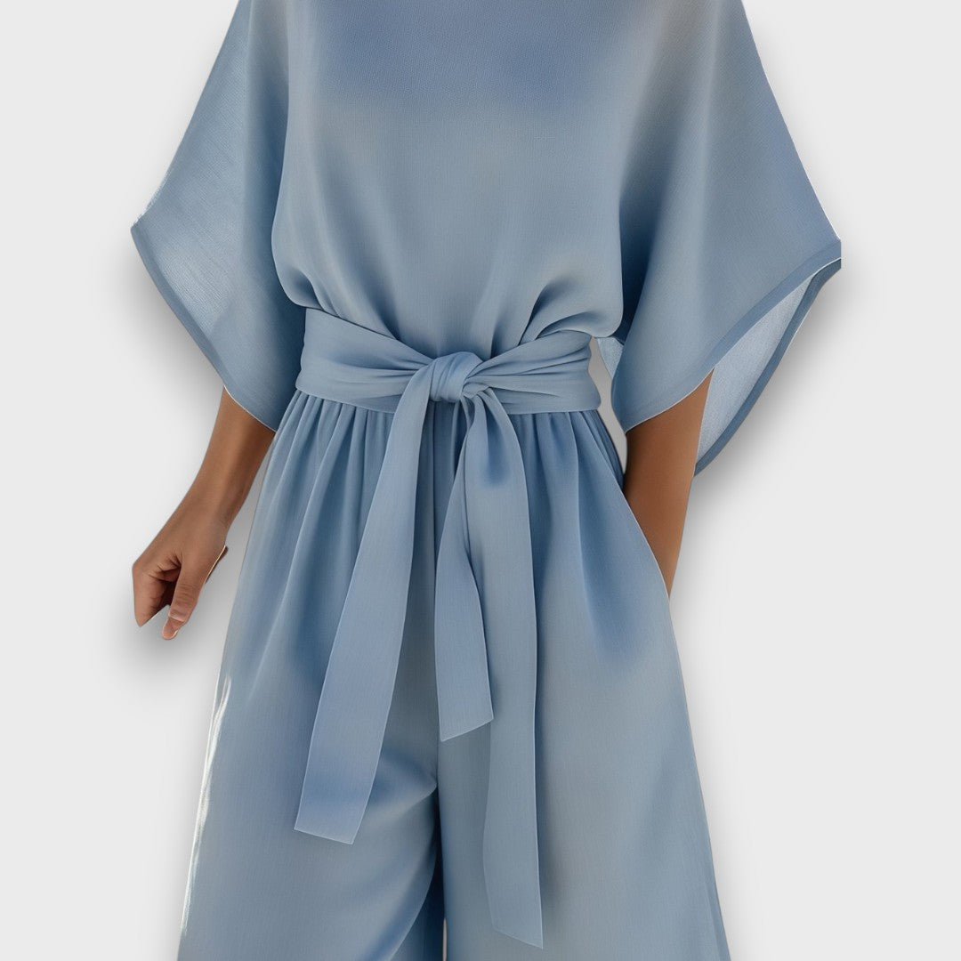 Avelina – Combinaison d'été avec ceinture à la taille