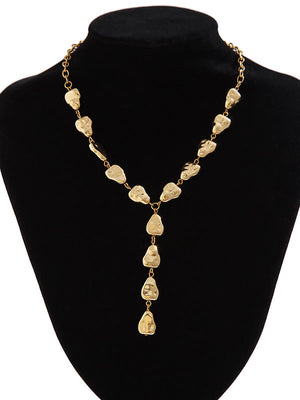 Collier géométrique délicat à chaîne, à empiècements