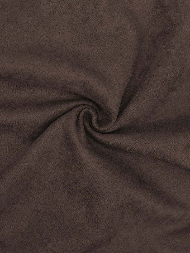 Veste courte à fermeture éclair, à taille élastique, à manches longues, à col rond, couleur unie