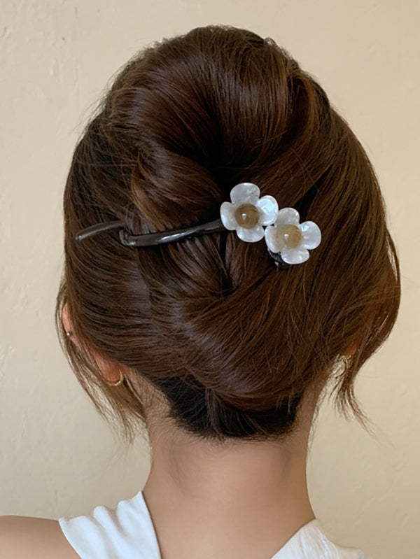 Pinces à cheveux géométriques en forme de fleur